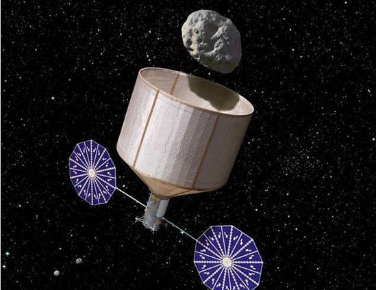 凯克太空研究所绘制的“捕捉小行星”示意图。