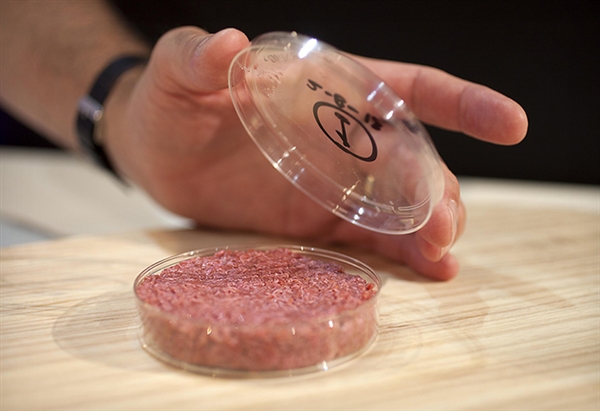 全球首个“人造肉汉堡”试吃