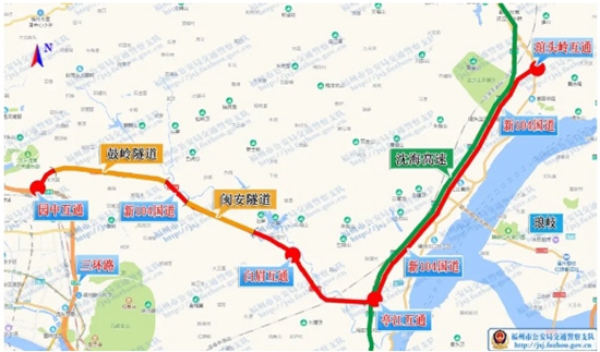新104国道连江至晋安段主线道路将实行交通管制