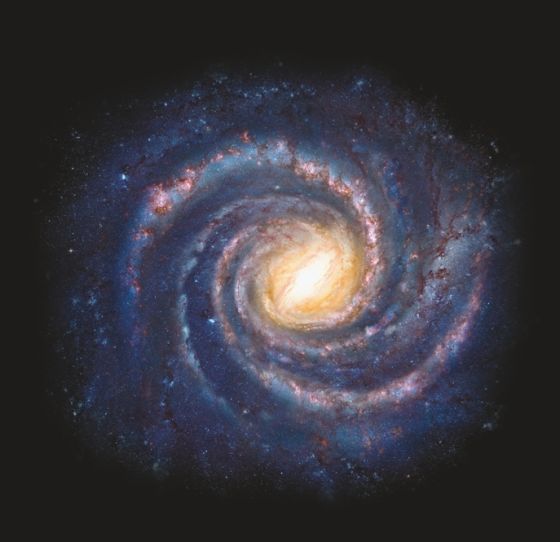 遥远的距离：从银河系第二旋臂中的地球所在位置，到银河系中心的黑洞，距离共为26000光年。