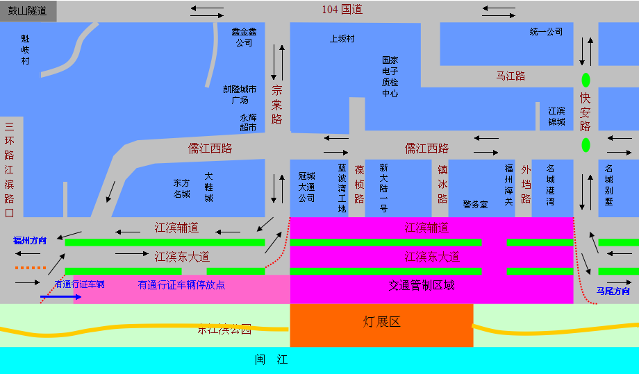 花灯游览线路图