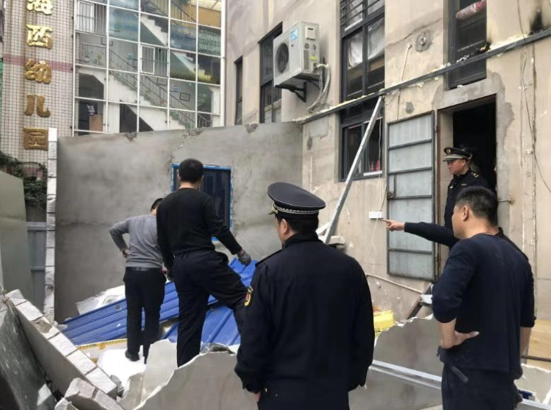 我区拆除一处60平方米违建