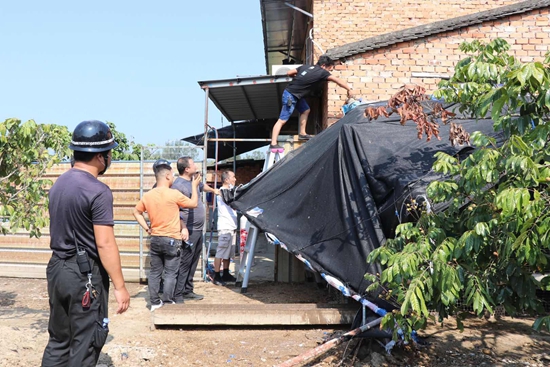 琅岐镇集中拆除2处违章建筑