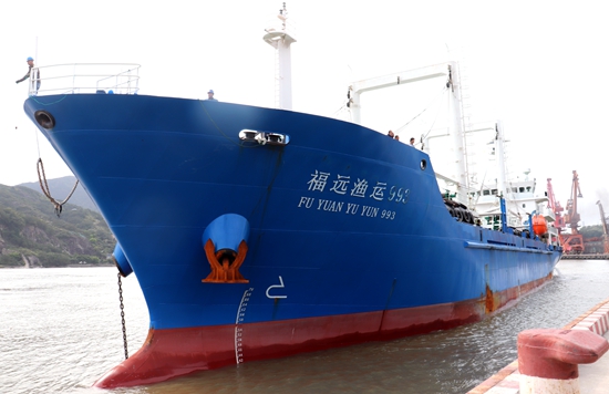 闽安：全省唯一可用专用远洋渔货装卸码头首次作业